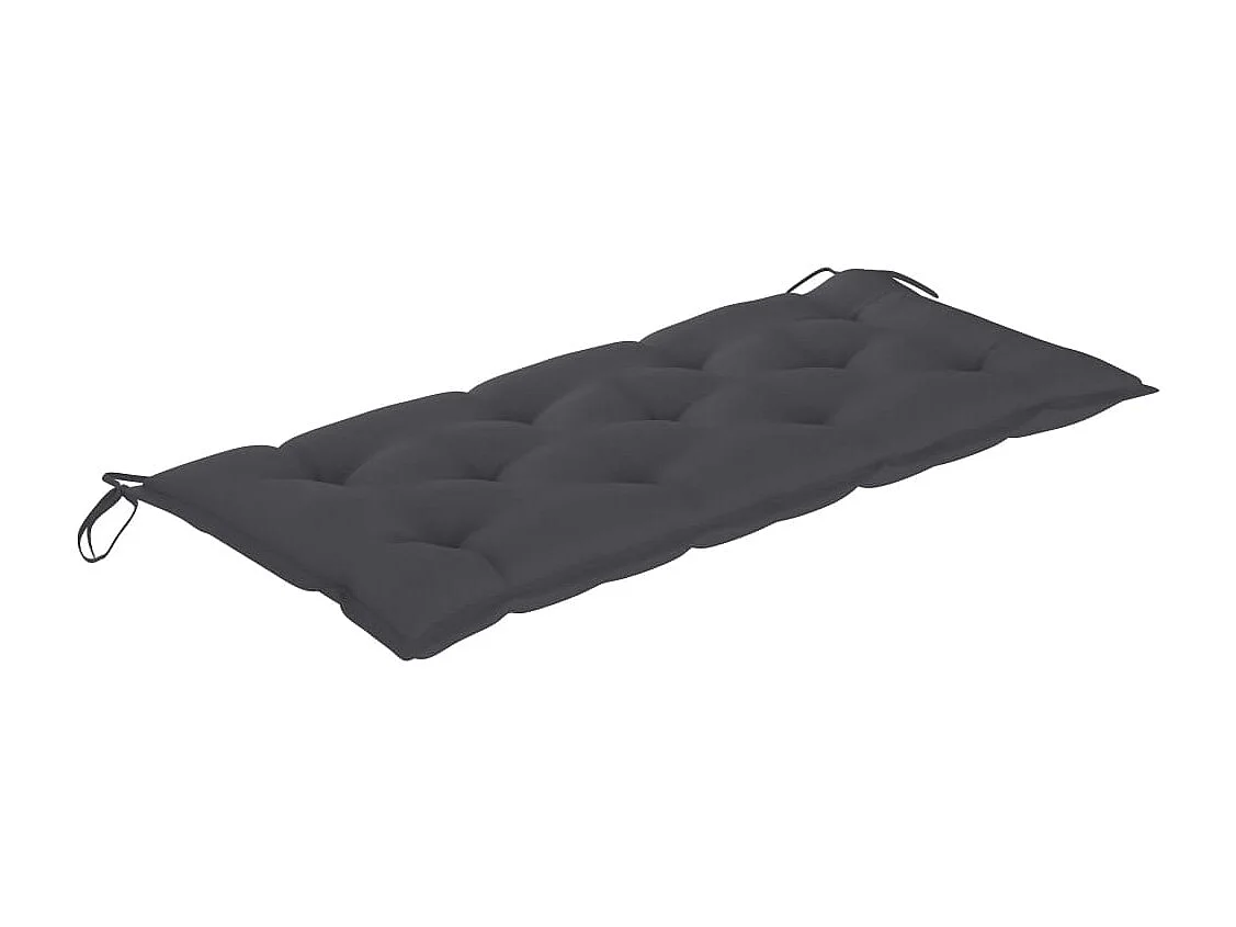 Banco de jardín con cojín madera maciza de acacia 120 cm