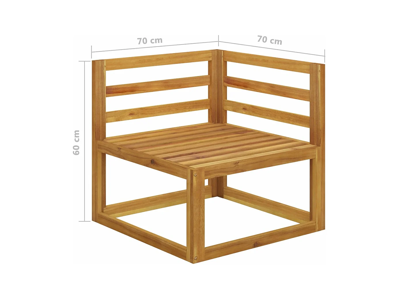 Banc de jardin à 2 places avec coussins gris foncé