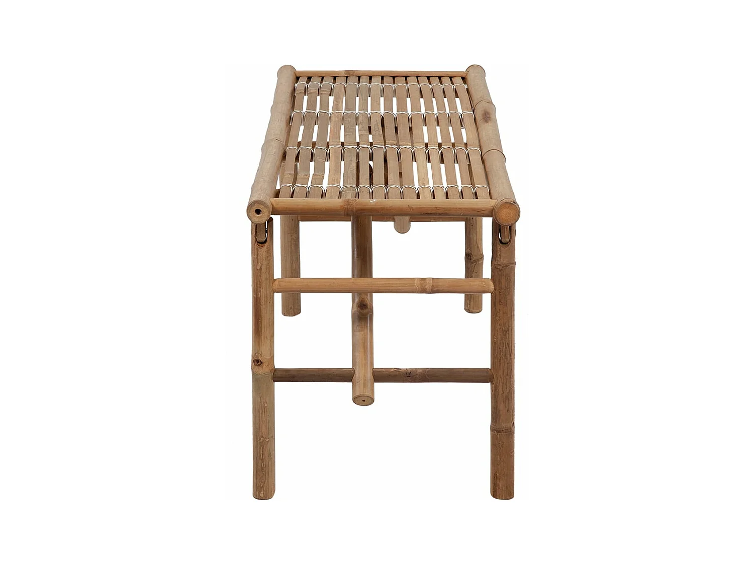 Banc de jardin pliable avec coussin 118 cm Bambou