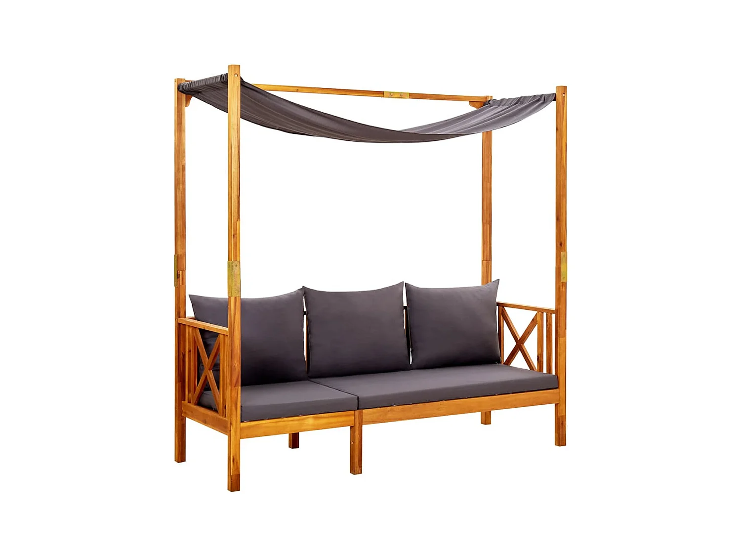 Banc de jardin avec auvent Bois d'acacia solide