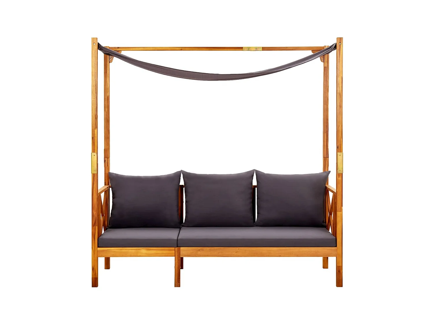 Banc de jardin avec auvent Bois d'acacia solide