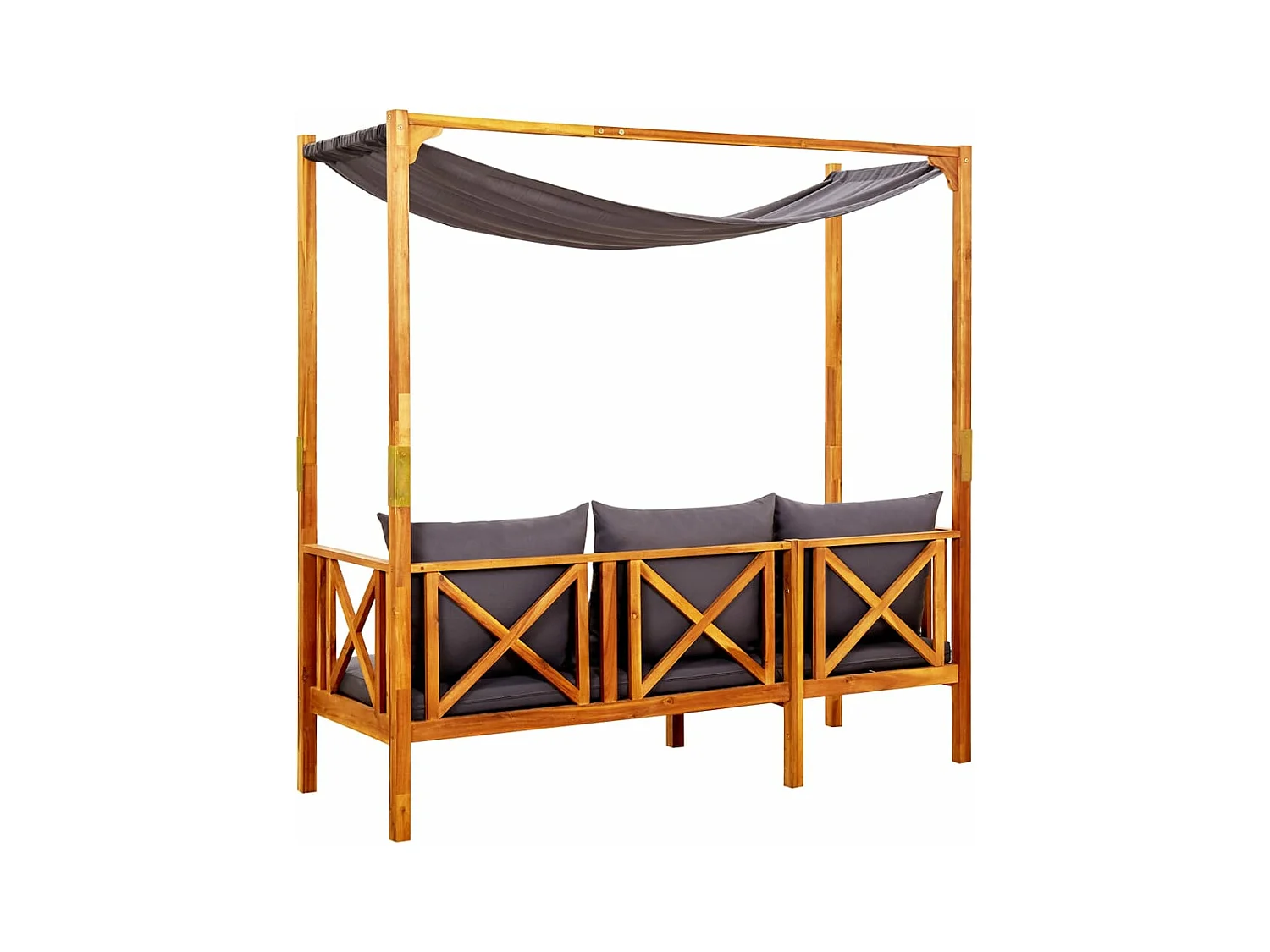 Banc de jardin avec auvent Bois d'acacia solide