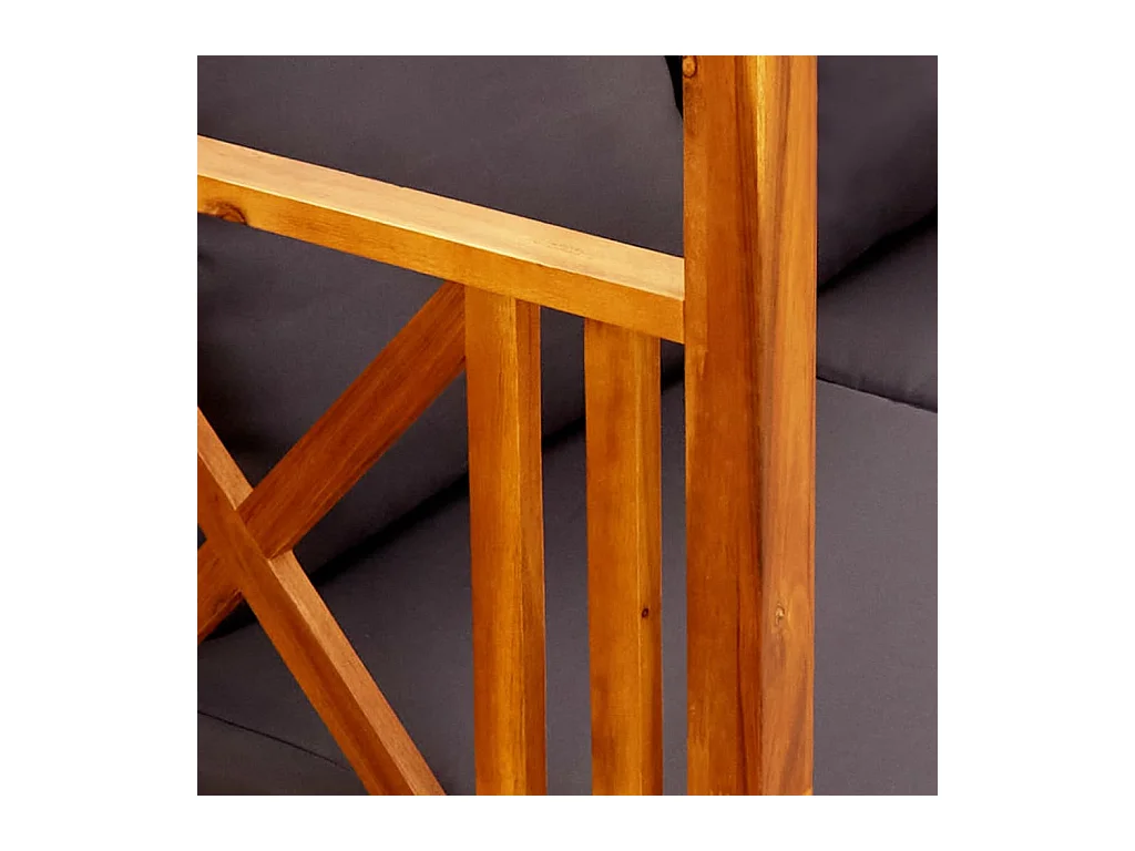 Banc de jardin avec auvent Bois d'acacia solide