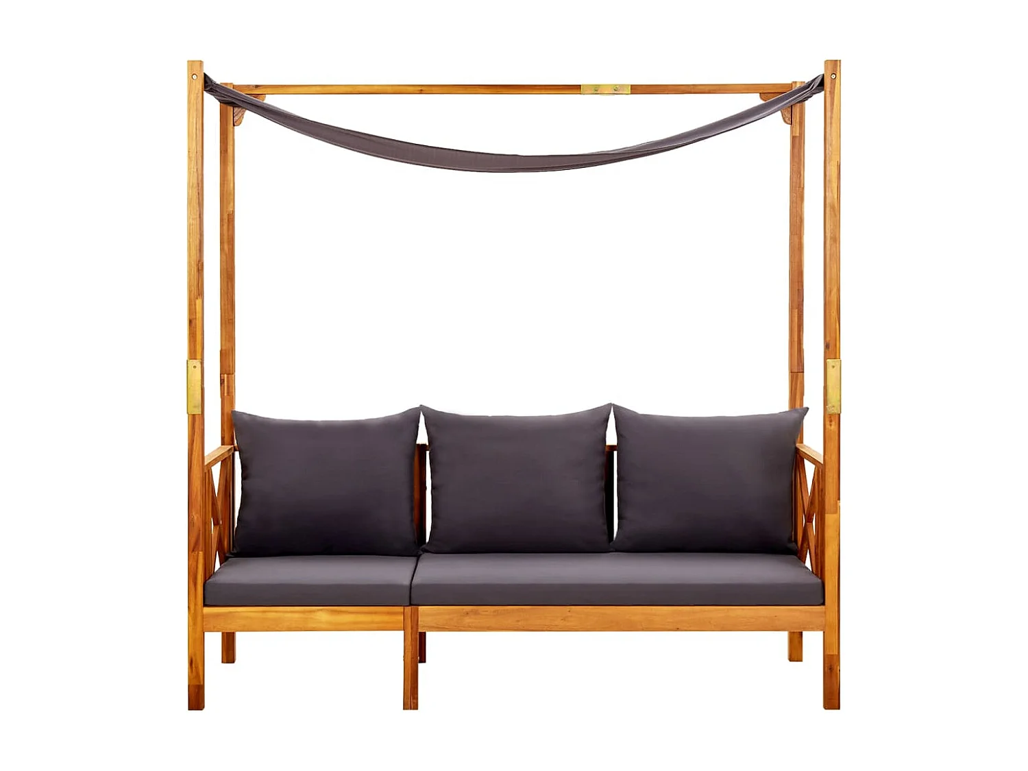 Banc de jardin avec auvent Bois d'acacia solide