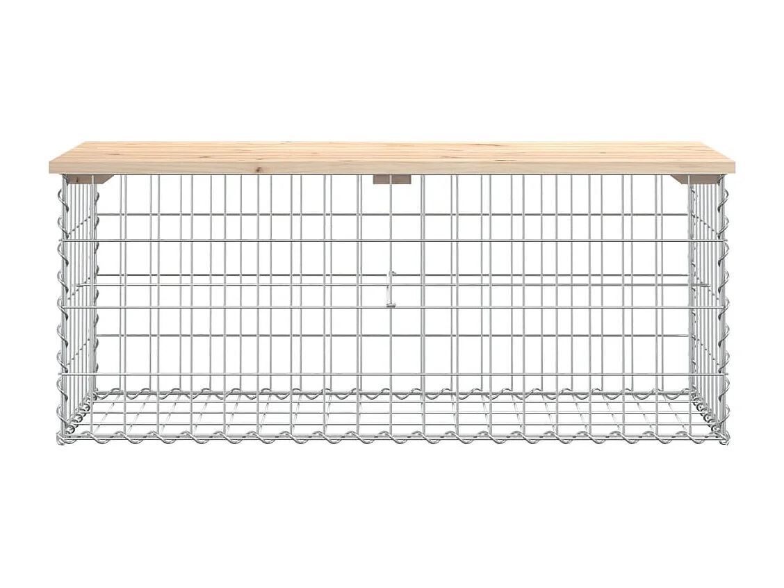 Banc de jardin design de gabion 103x44x42 cm bois massif de pin