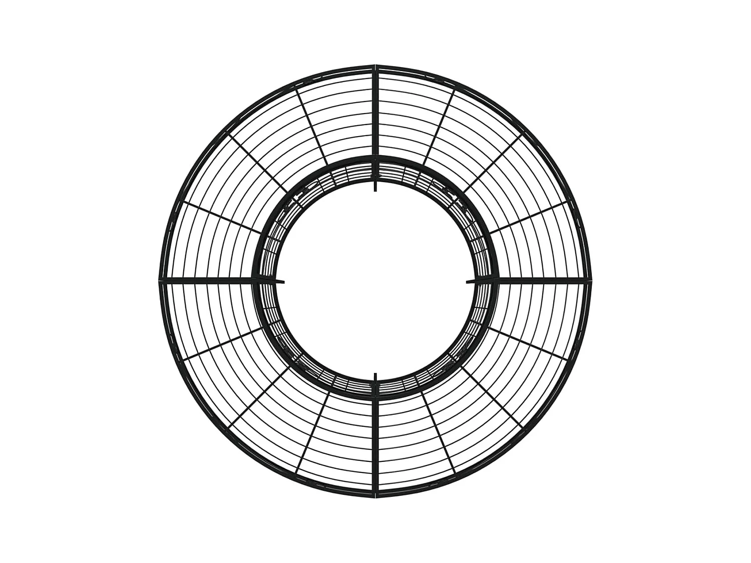 Banc circulaire tour d'arbre Ø137 cm Noir Acier