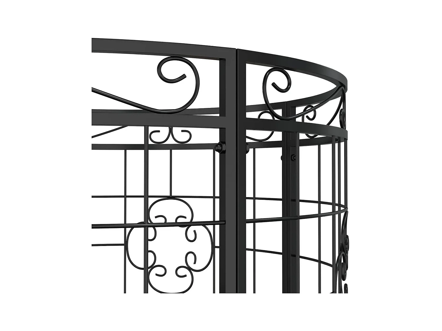 Banc circulaire tour d'arbre Ø137 cm Noir Acier