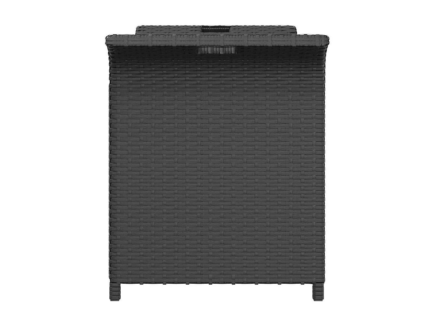 Banco de jardim com almofadão 116x46x57 cm vime PE preto