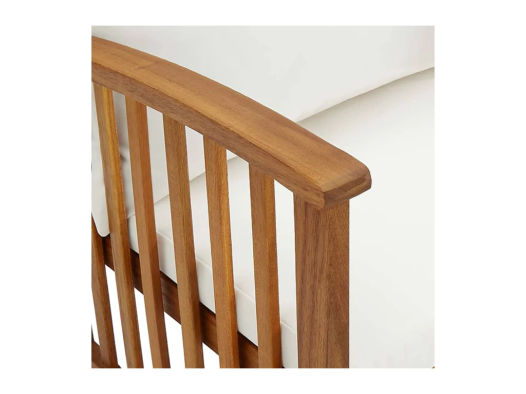 Banc de jardin avec coussins 119 cm Bois solide d'acacia