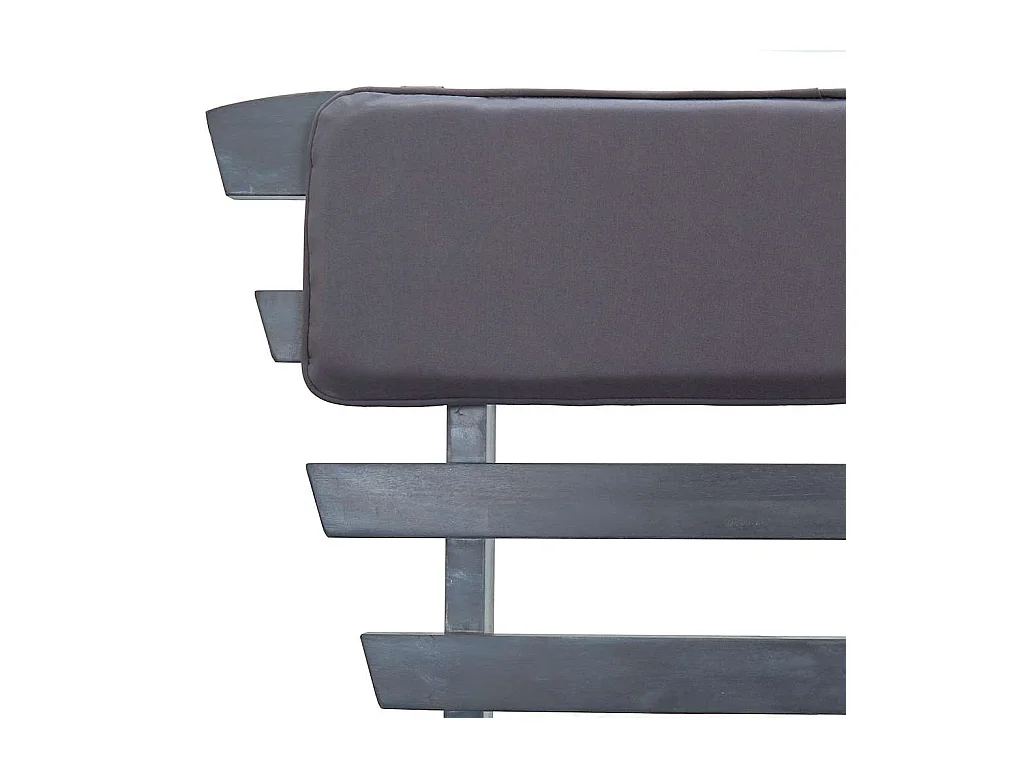 Banc de jardin avec coussins 2-en-1 190 cm Gris Bois d'acacia