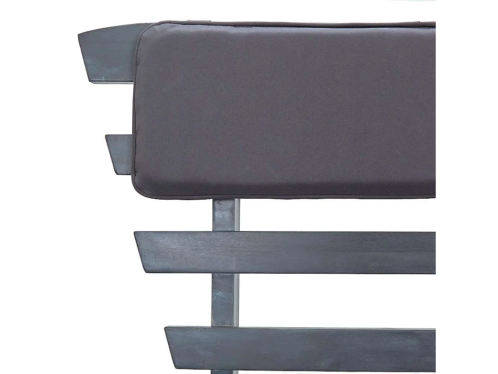 Banc de jardin avec coussins 2-en-1 190 cm Gris Bois d'acacia
