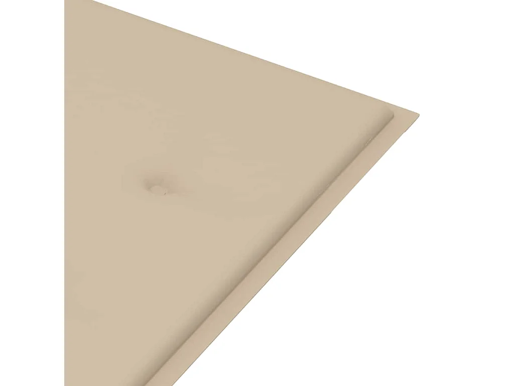 Banco de jardín con cojín madera maciza de acacia 120 cm