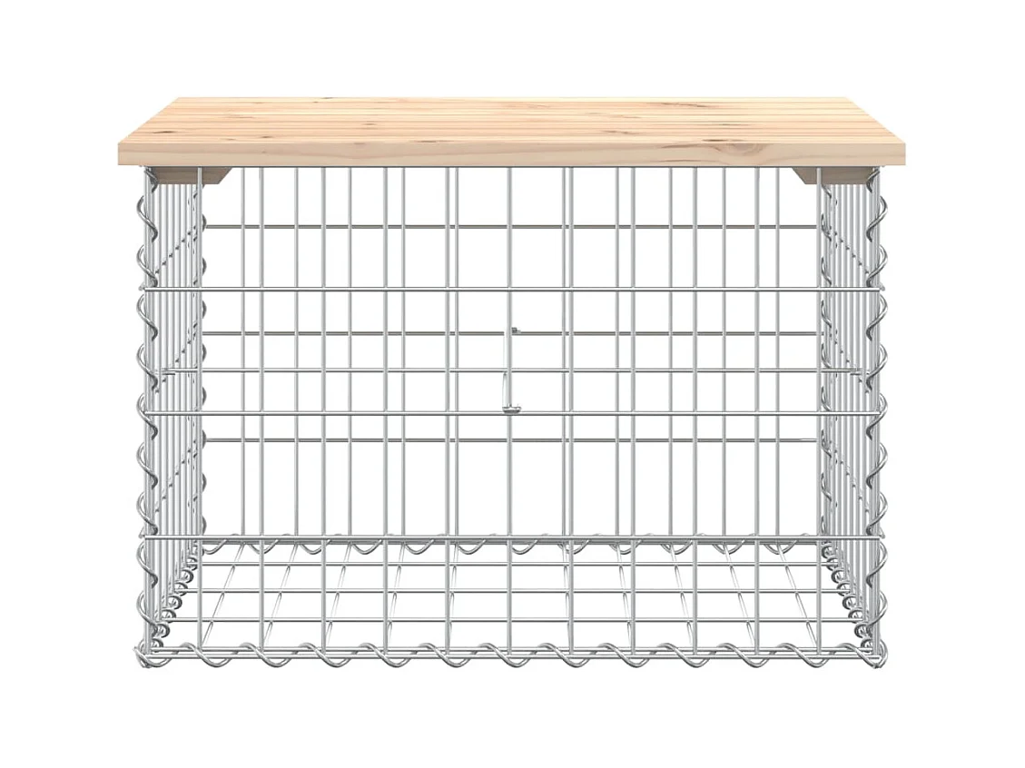 Banc de jardin design de gabion 63x44x42 cm bois massif de pin