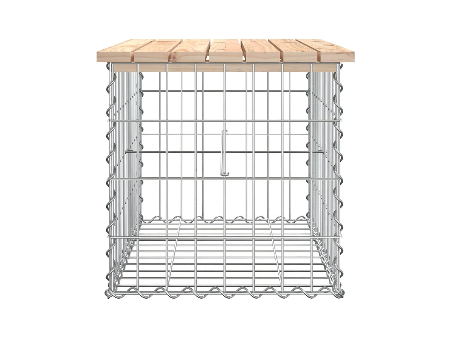 Banc de jardin design de gabion 63x44x42 cm bois massif de pin