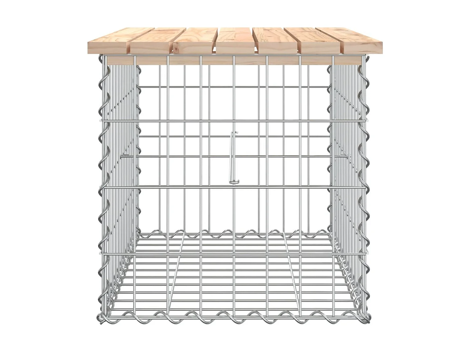 Banc de jardin design de gabion 63x44x42 cm bois massif de pin