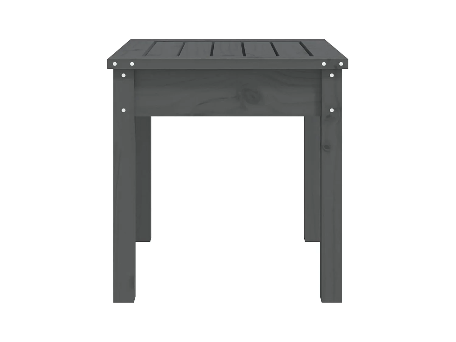 Banc de jardin gris 50x44x45 cm bois massif de pin