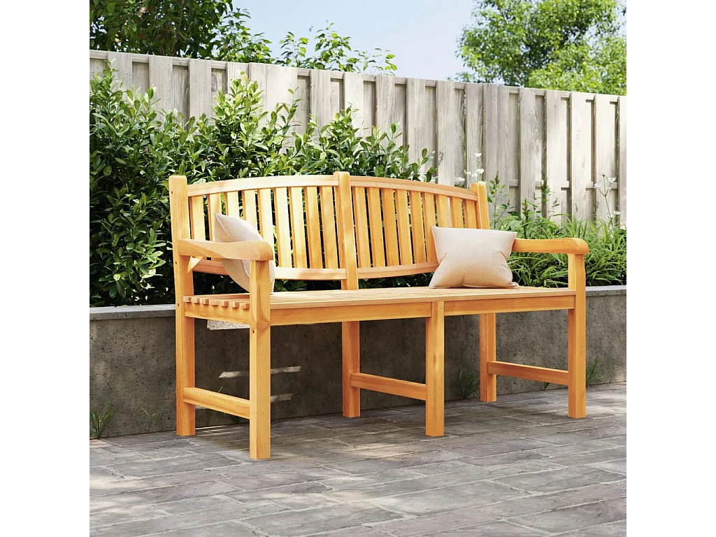 Banc de jardin 149,5x60x90 cm bois de teck solide
