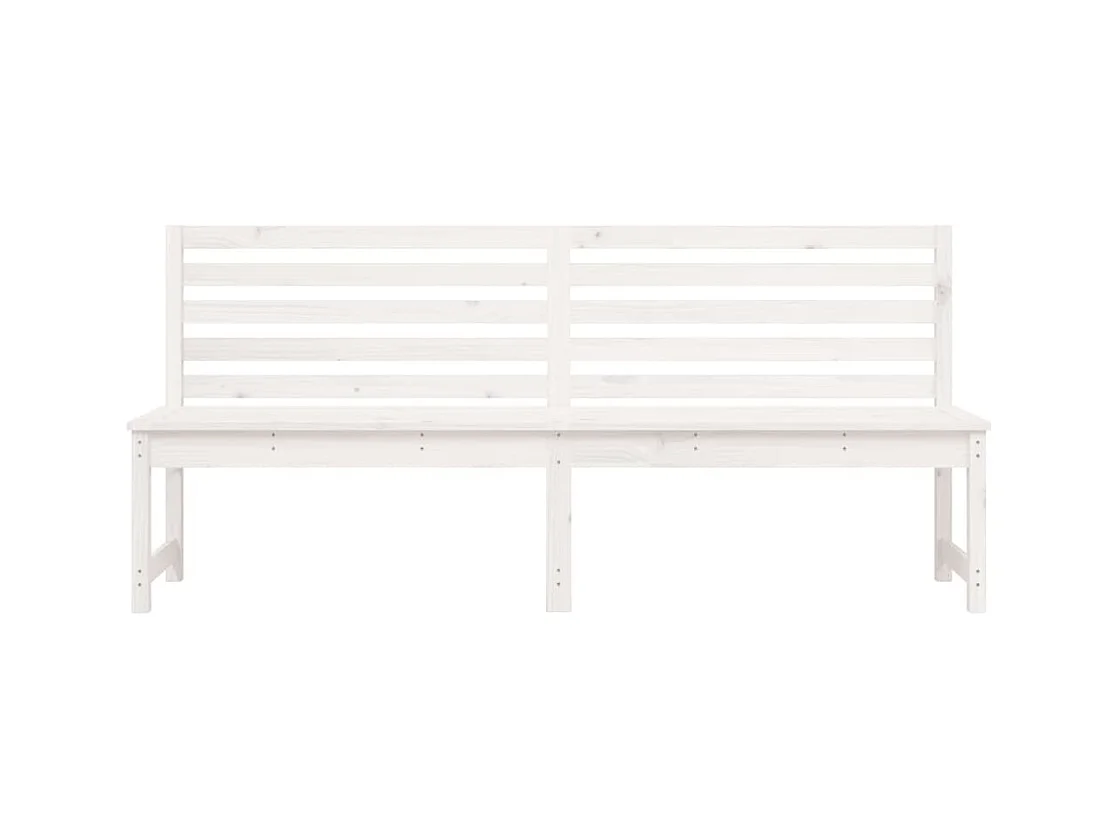 Banco de jardim 201,5 cm madeira de pinho maciça branco