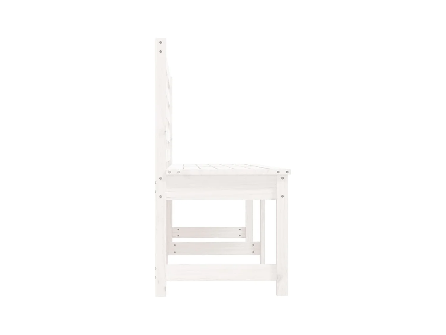 Banco de jardim 201,5 cm madeira de pinho maciça branco