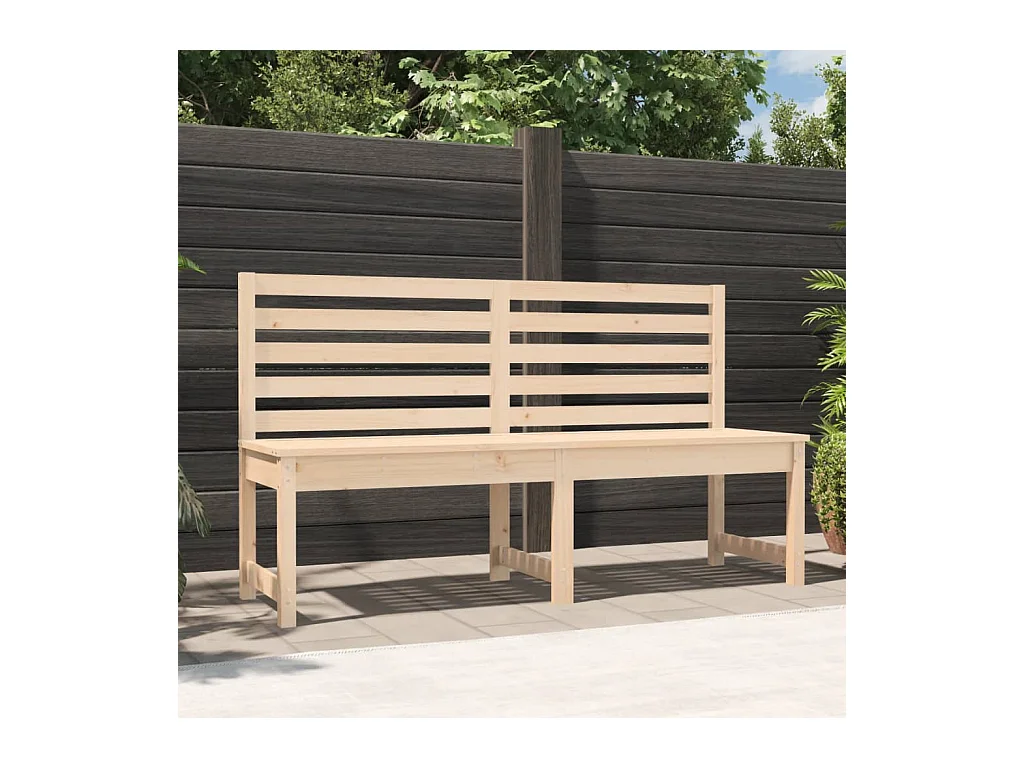 Banc de jardin 157,5 cm bois massif de pin