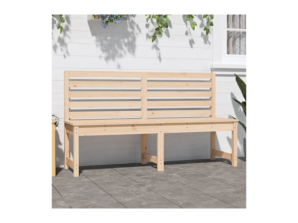 Banc de jardin 157,5 cm bois massif de pin