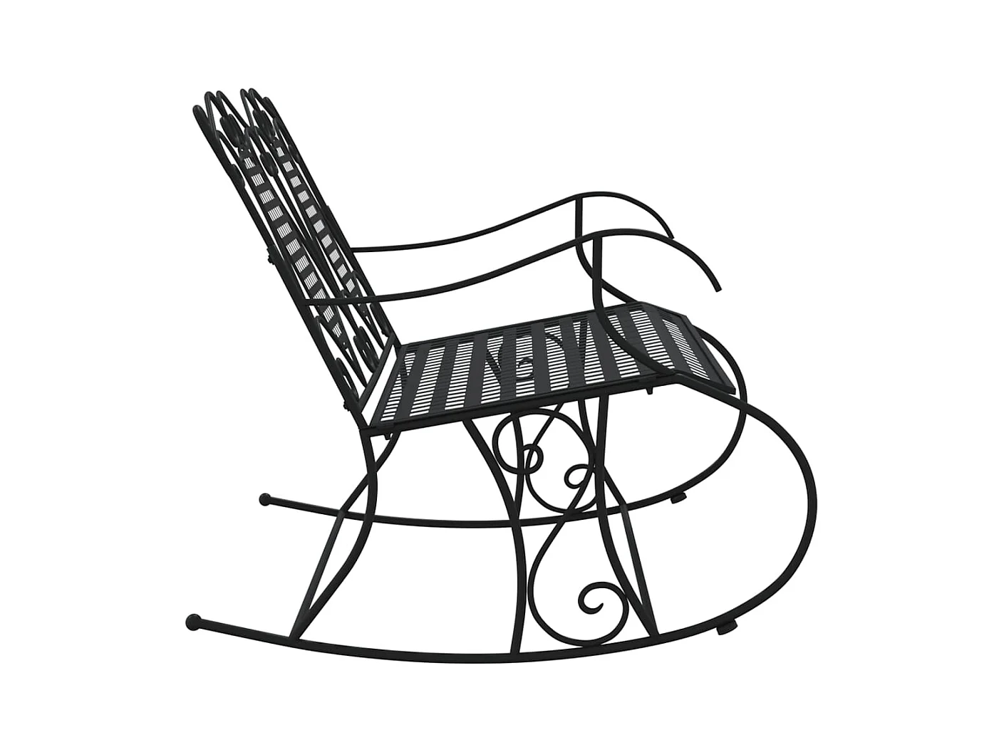 Schommelbank 2-zits 113 cm staal zwart