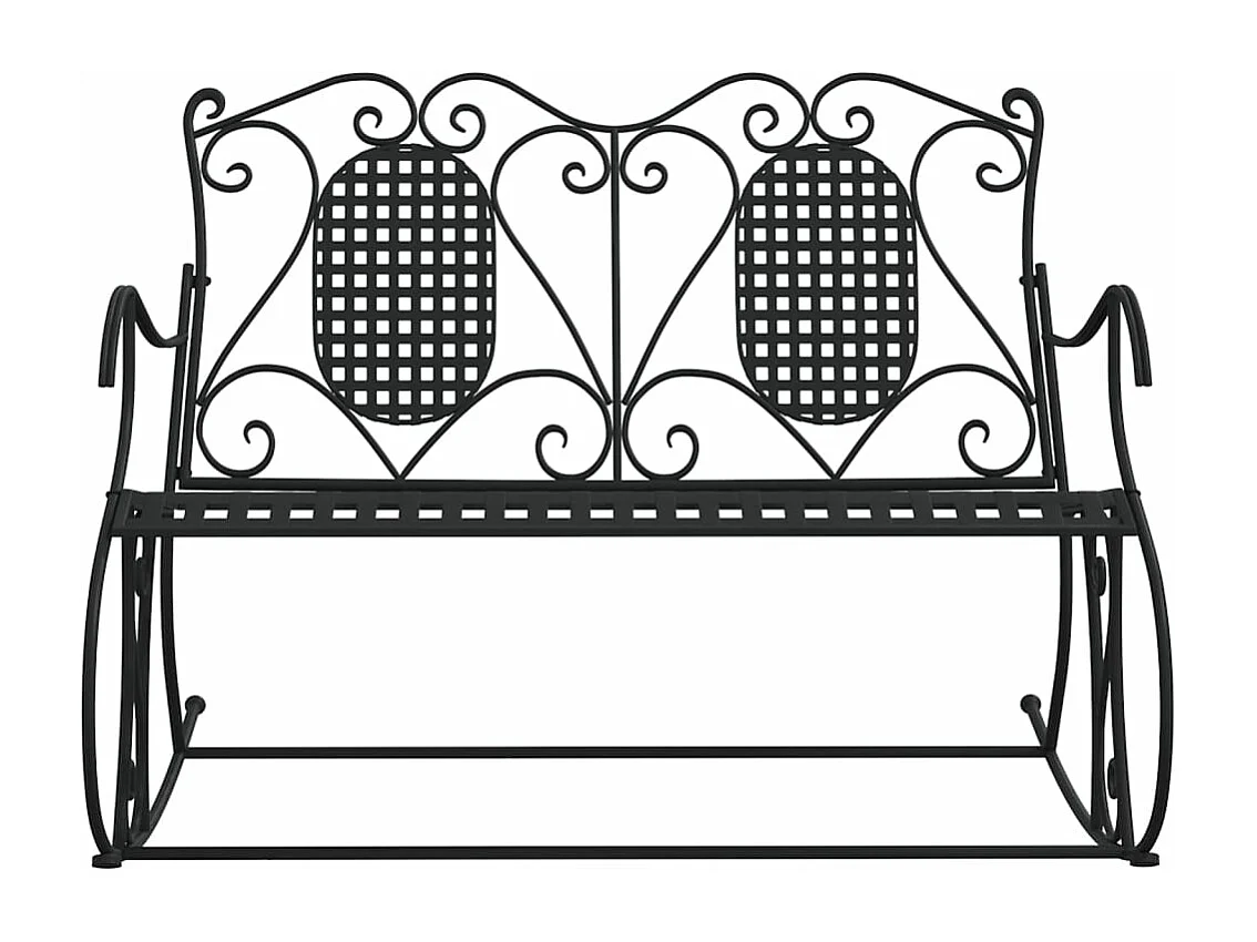 Schommelbank 2-zits 113 cm staal zwart