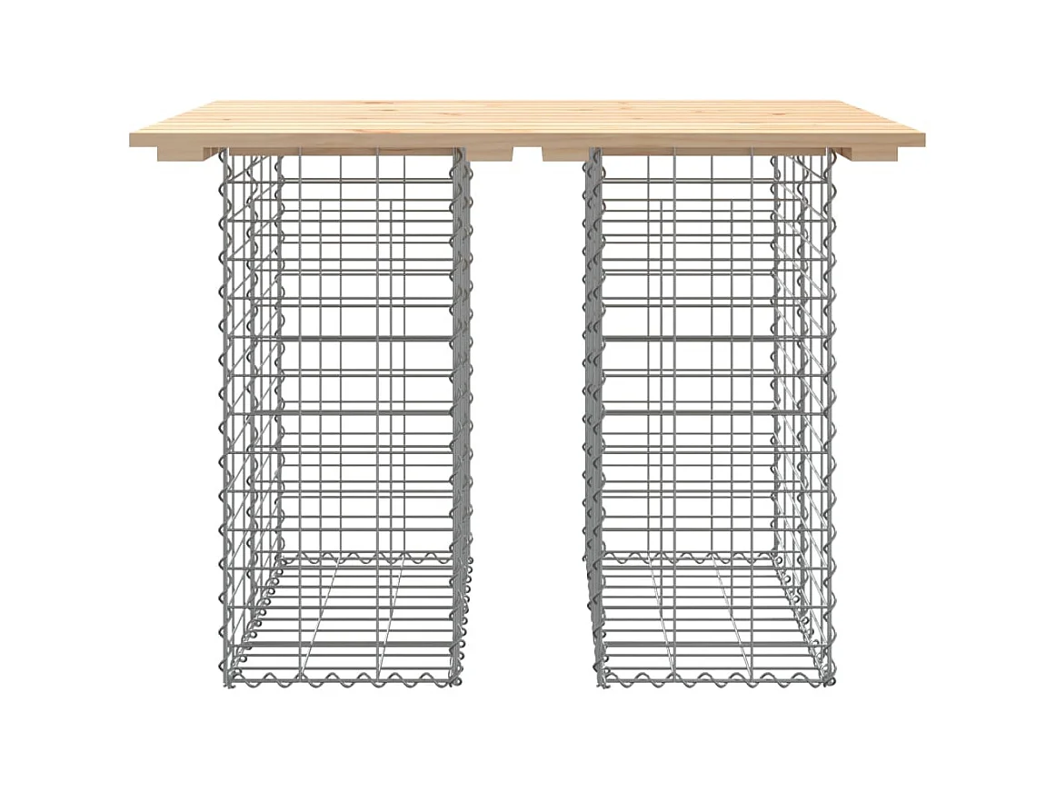 Banc de jardin design de gabion 100x70x72 cm bois massif de pin