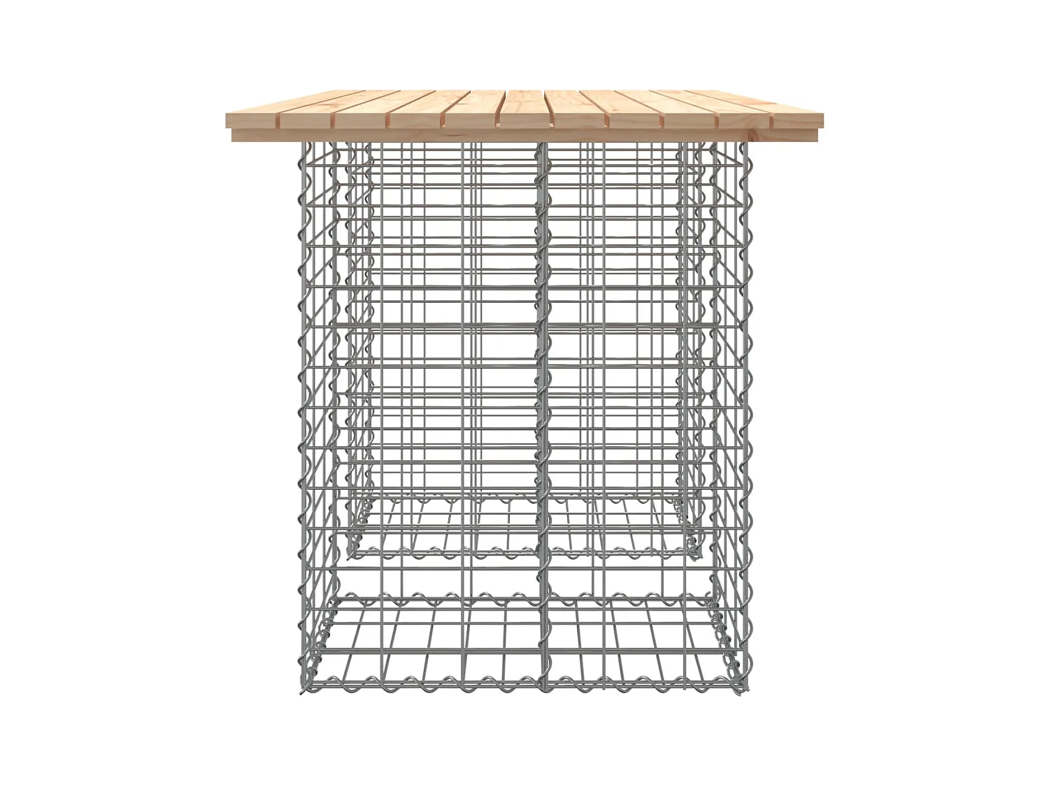 Banc de jardin design de gabion 100x70x72 cm bois massif de pin