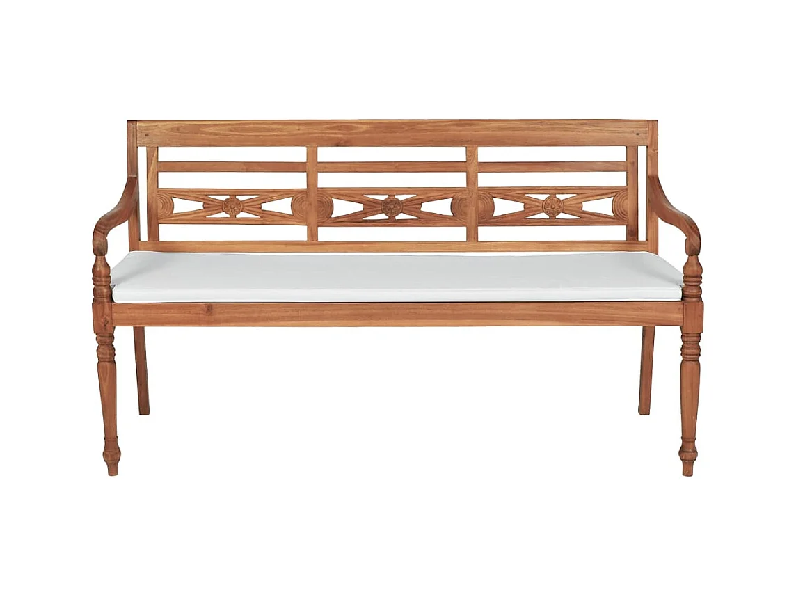 Banc Batavia avec coussin 150 cm Teck