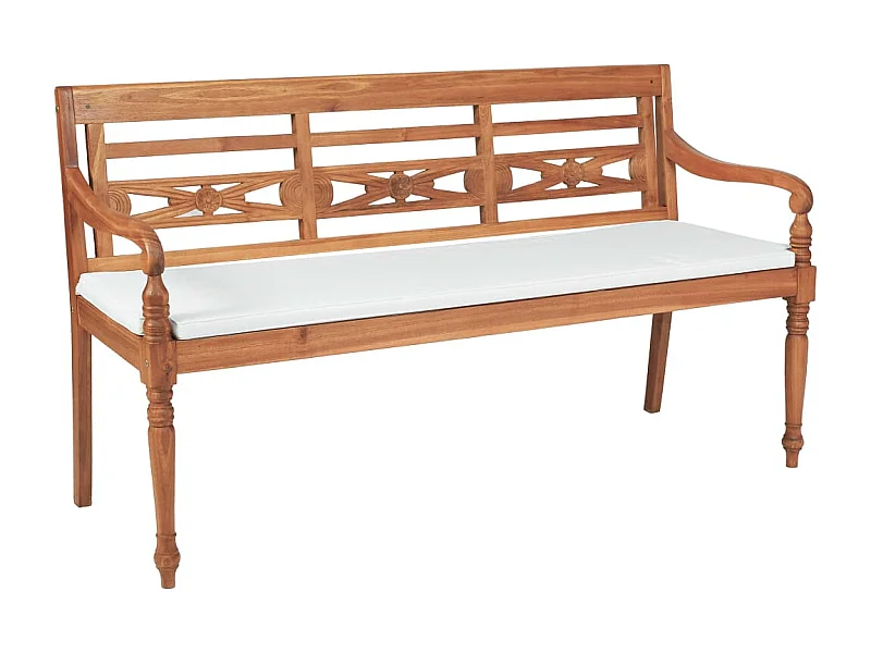 Banc Batavia avec coussin 150 cm Teck