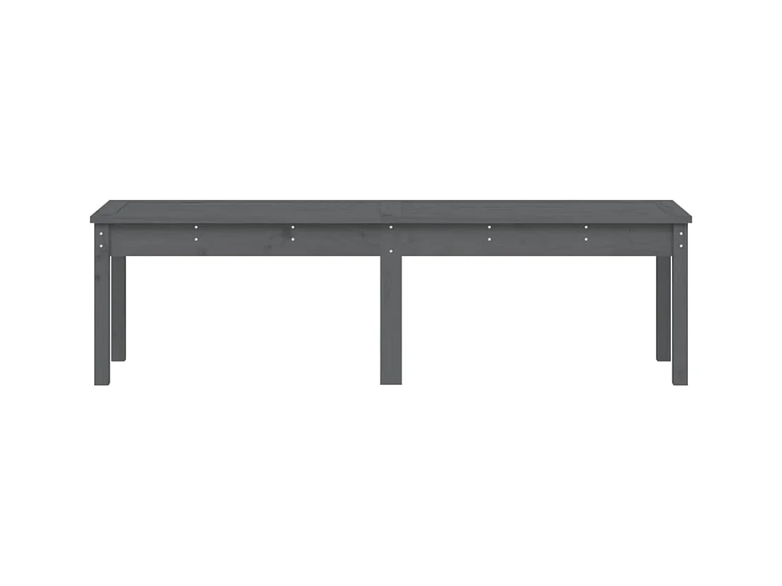 Banc de jardin à 2 places gris 159,5x44x45cm bois massif de pin