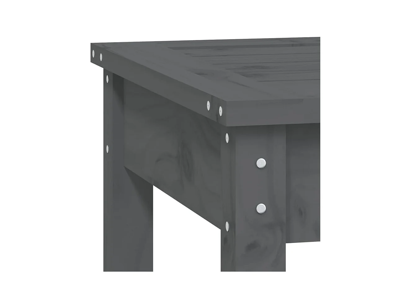 Banc de jardin à 2 places gris 159,5x44x45cm bois massif de pin