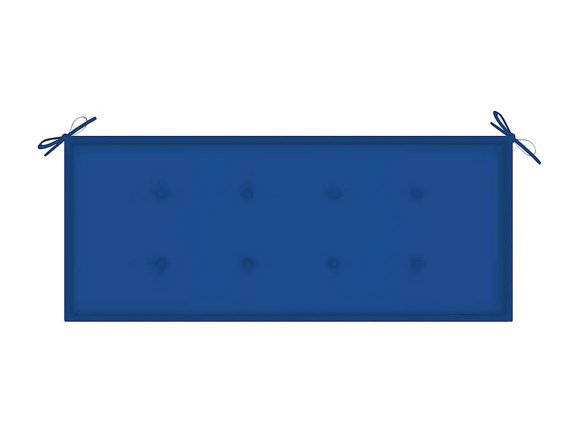 Banc de jardin 2 places avec coussin 120 cm Bois d'eucalyptus