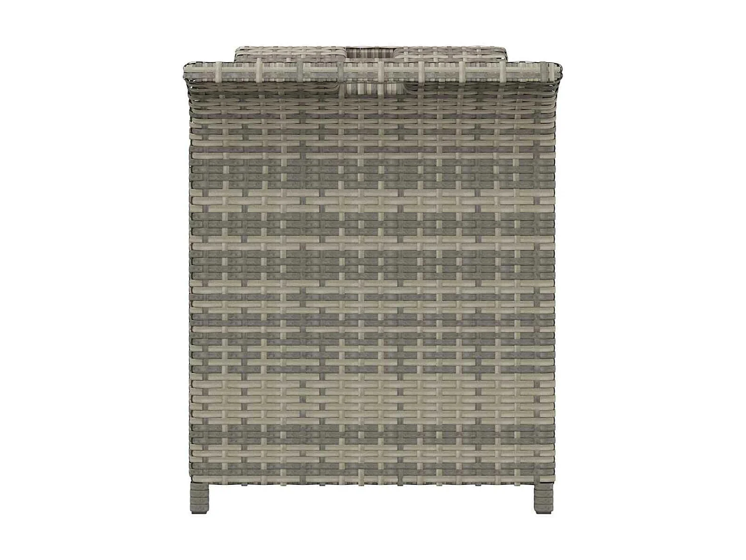 Banc de jardin avec coussin gris 116x46x57 cm résine tressée