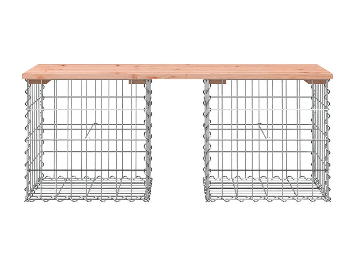 Banco jardín diseño gaviones madera abeto Douglas 103x44x42 cm