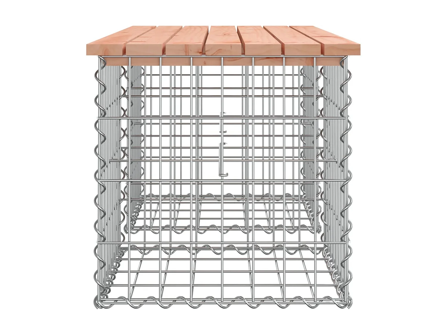 Banco jardín diseño gaviones madera abeto Douglas 103x44x42 cm