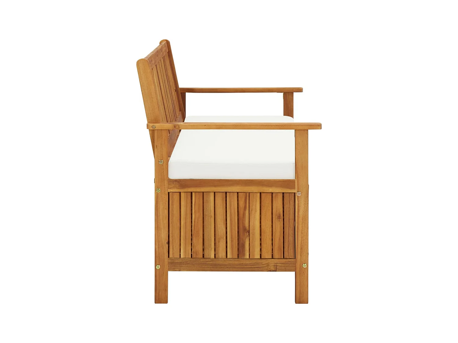 Banc de rangement de jardin Bois d'acacia solide 120x63x84 cm