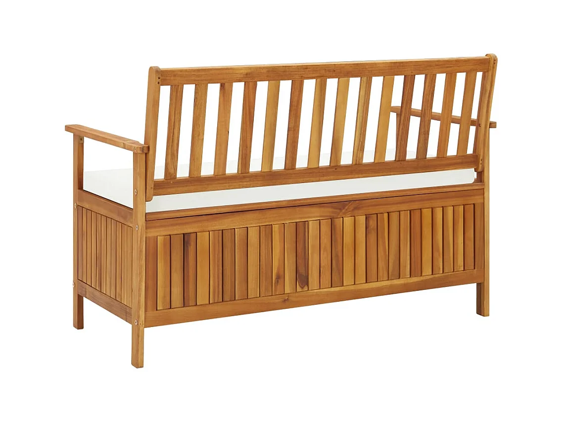 Banc de rangement de jardin Bois d'acacia solide 120x63x84 cm