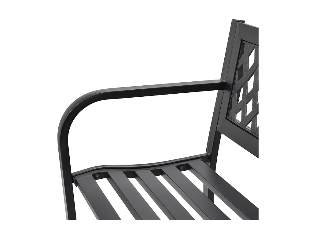 Tuinbank 118 cm staal zwart