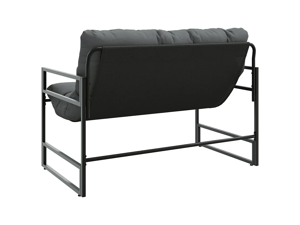 Banc de jardin avec coussin anthracite 113 cm acier