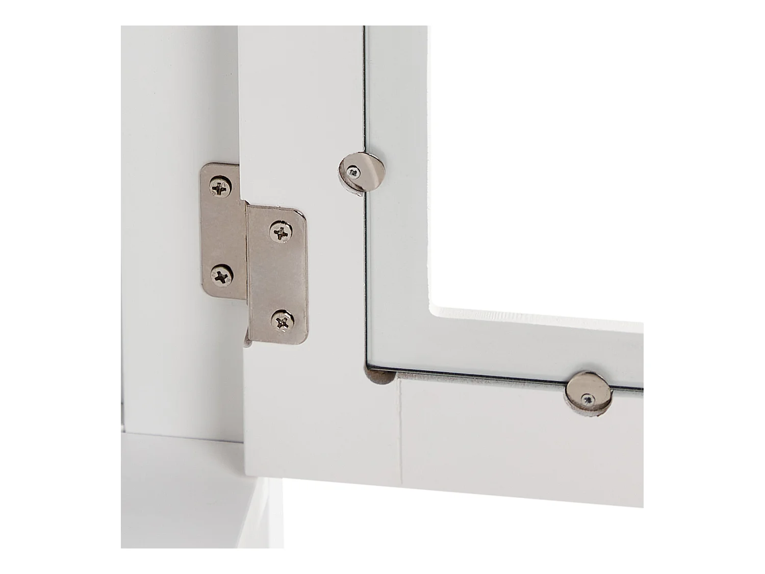 Buffet avec vitrine en verre Avec étagère INLET 80 cm Blanc