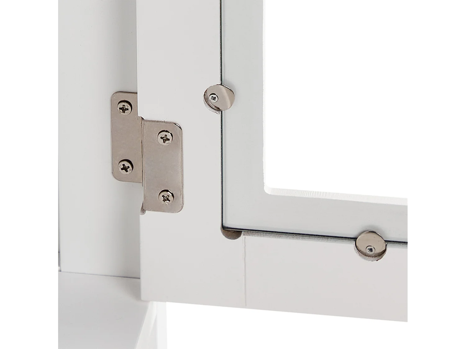 Buffet avec vitrine en verre Avec étagère INLET 80 cm Blanc