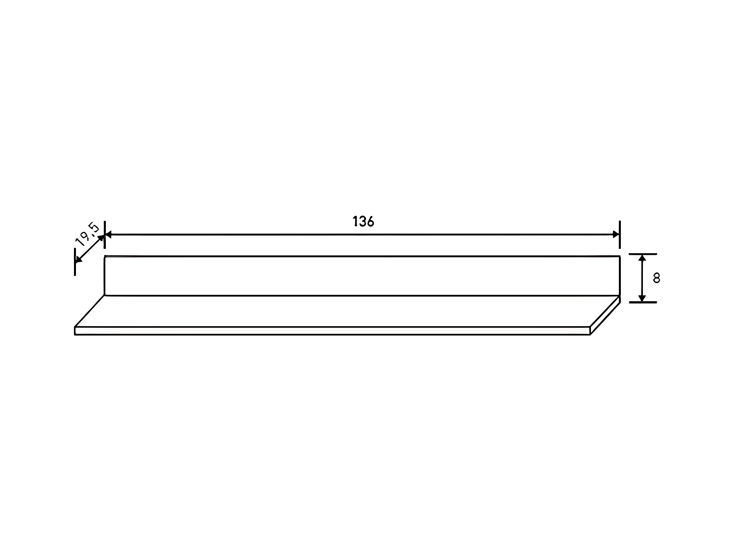 Ensemble de salon meuble TV + 1  étagère murale + vitrine haute  + buffet bas coloris  chêne cambrian, Blanc