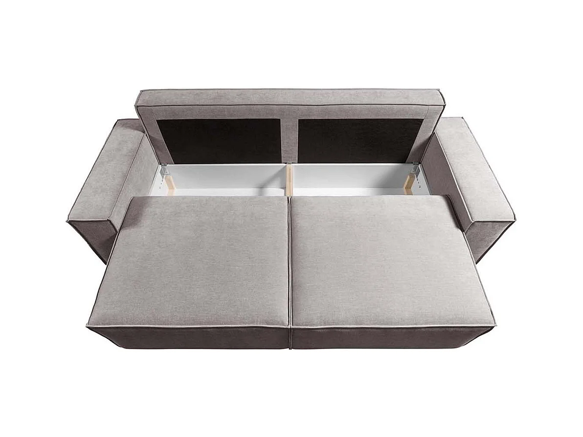 Canapé-lit de 3 places Melow Gris clair