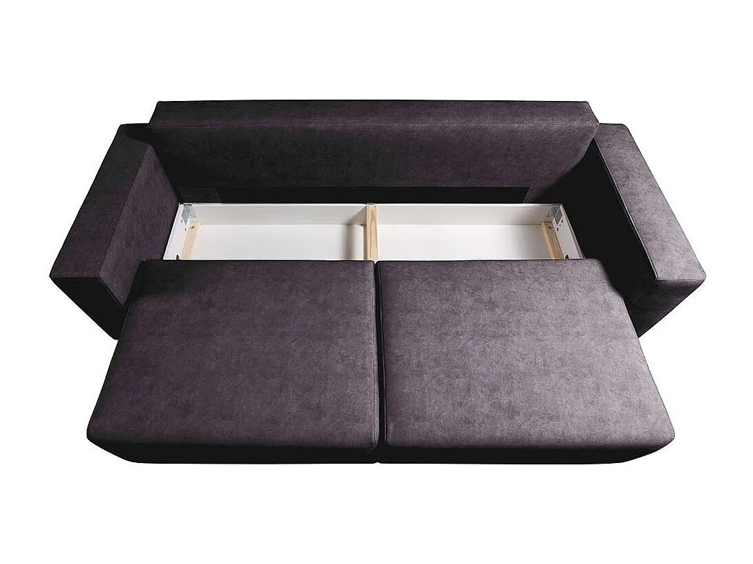 Canapé-lit de 3 places Hesto anthracite