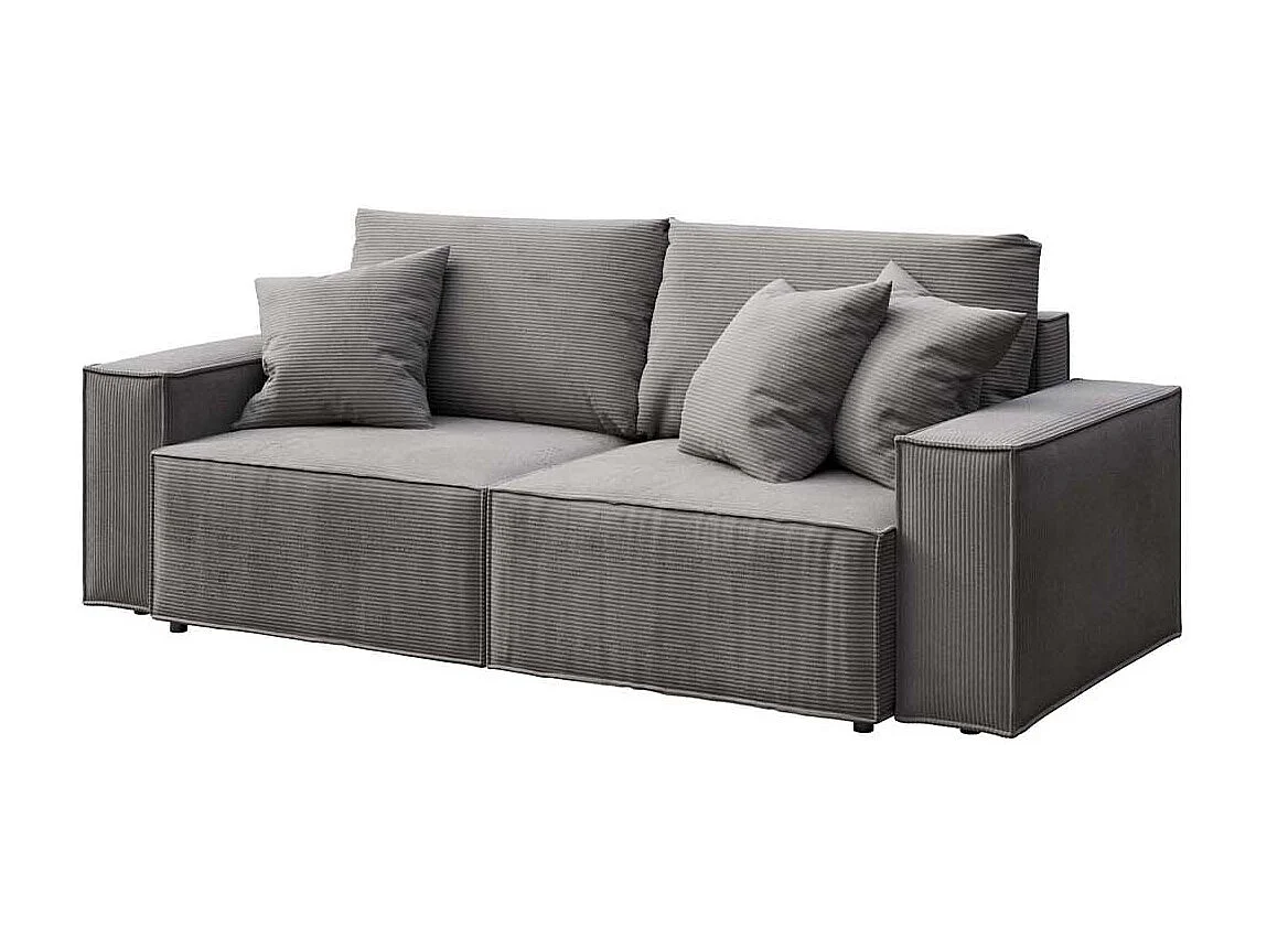 Canapé-lit de 3 places Melow Velours Gris foncé