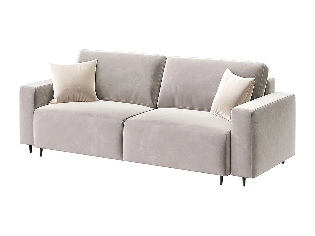 Canapé-lit de 3 places Hesto lait d'amande