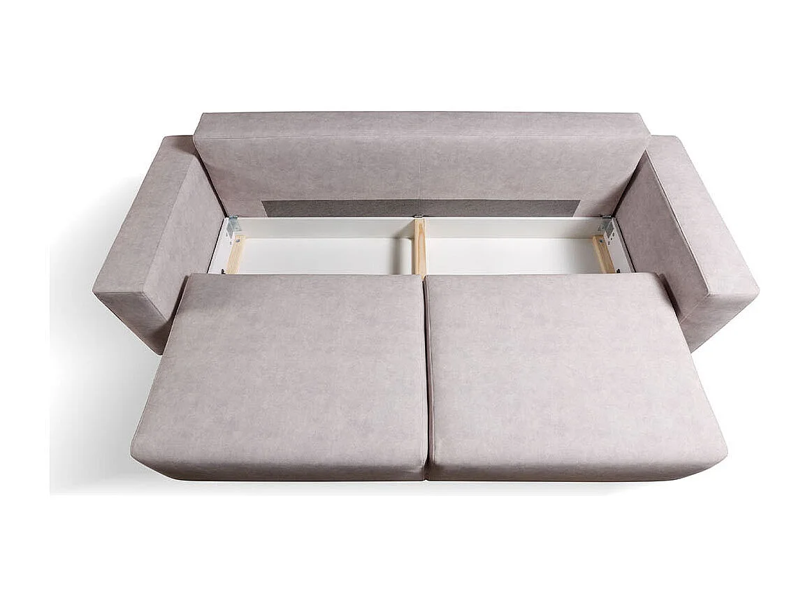 Canapé-lit de 3 places Hesto lait d'amande