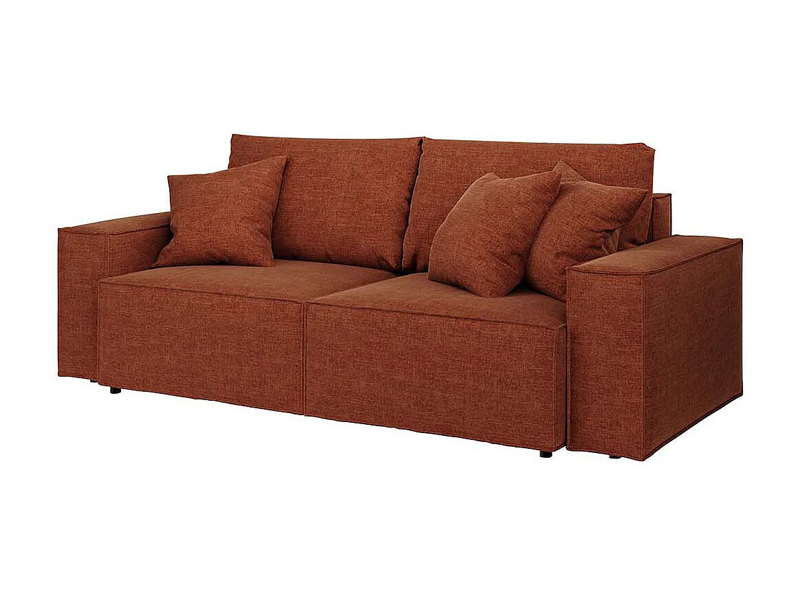 Canapé-lit de 3 places Melow Brique